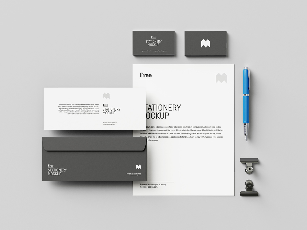 Download Free US stationery mockup - Mockups Design | Free Premium ...