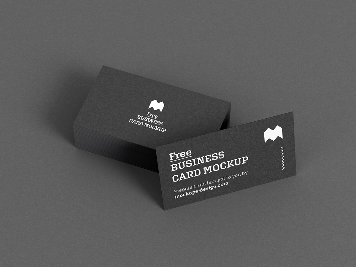 Free business cards mockup - Us Format