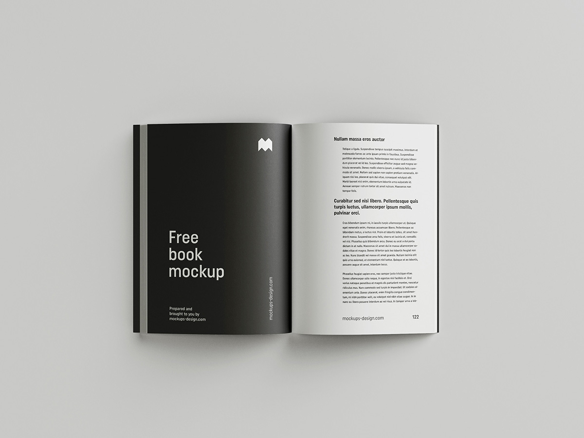 Free book mockup