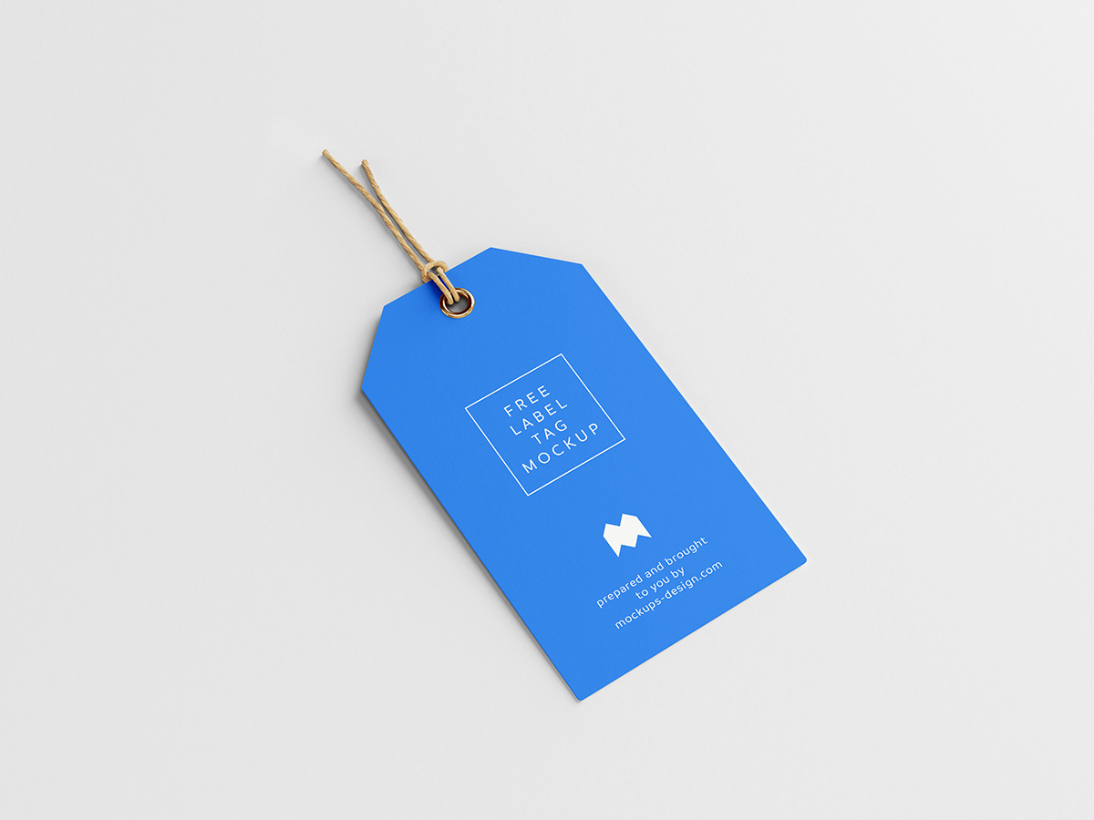 Free label tag mockup