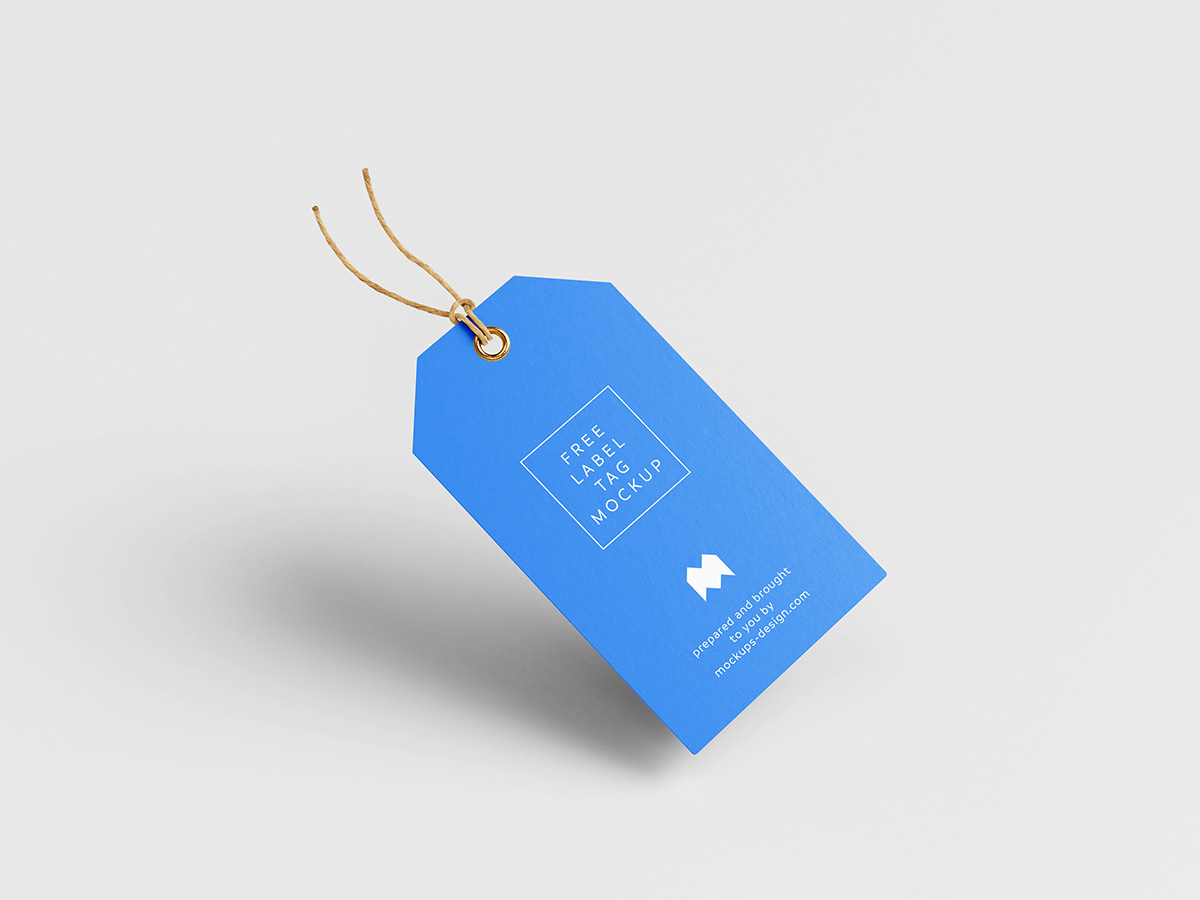 Free label tag mockup