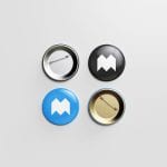 Free pin button mockup - Mockups Design