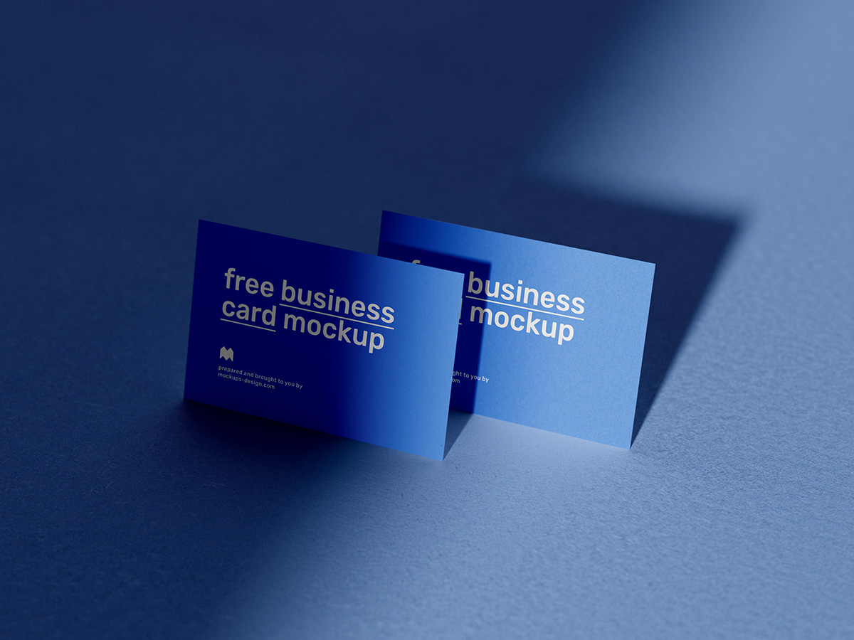 Free business cards mockup