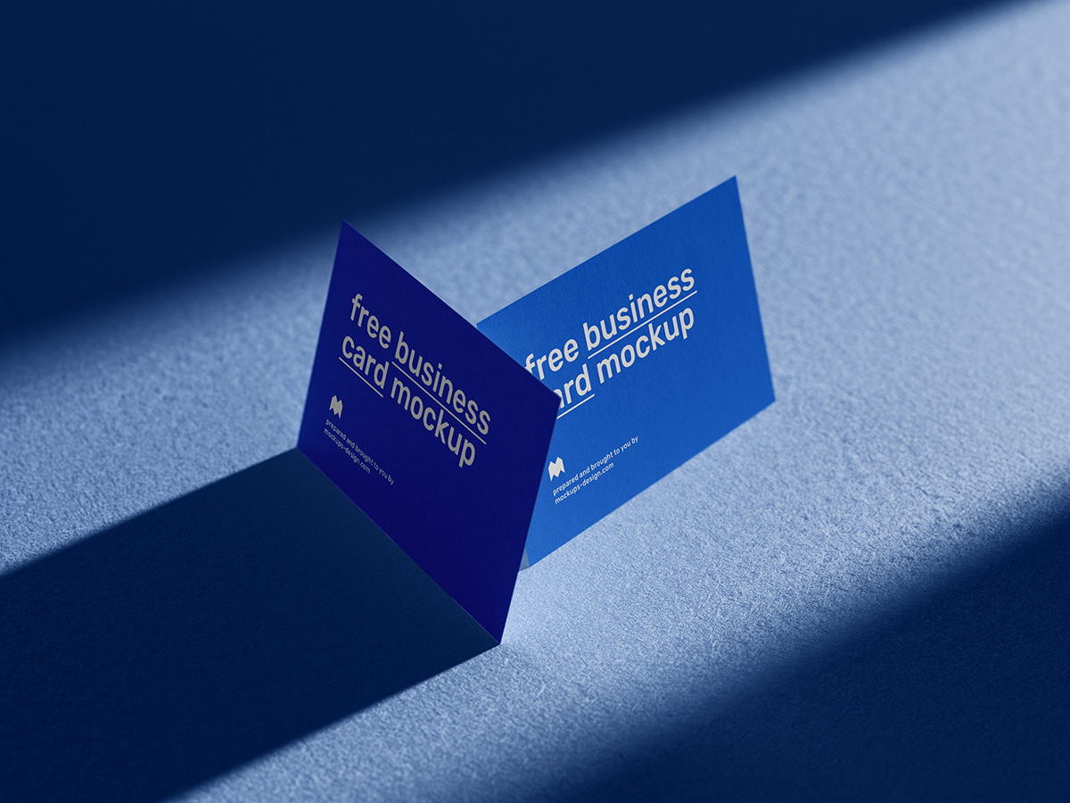 Free business cards mockup