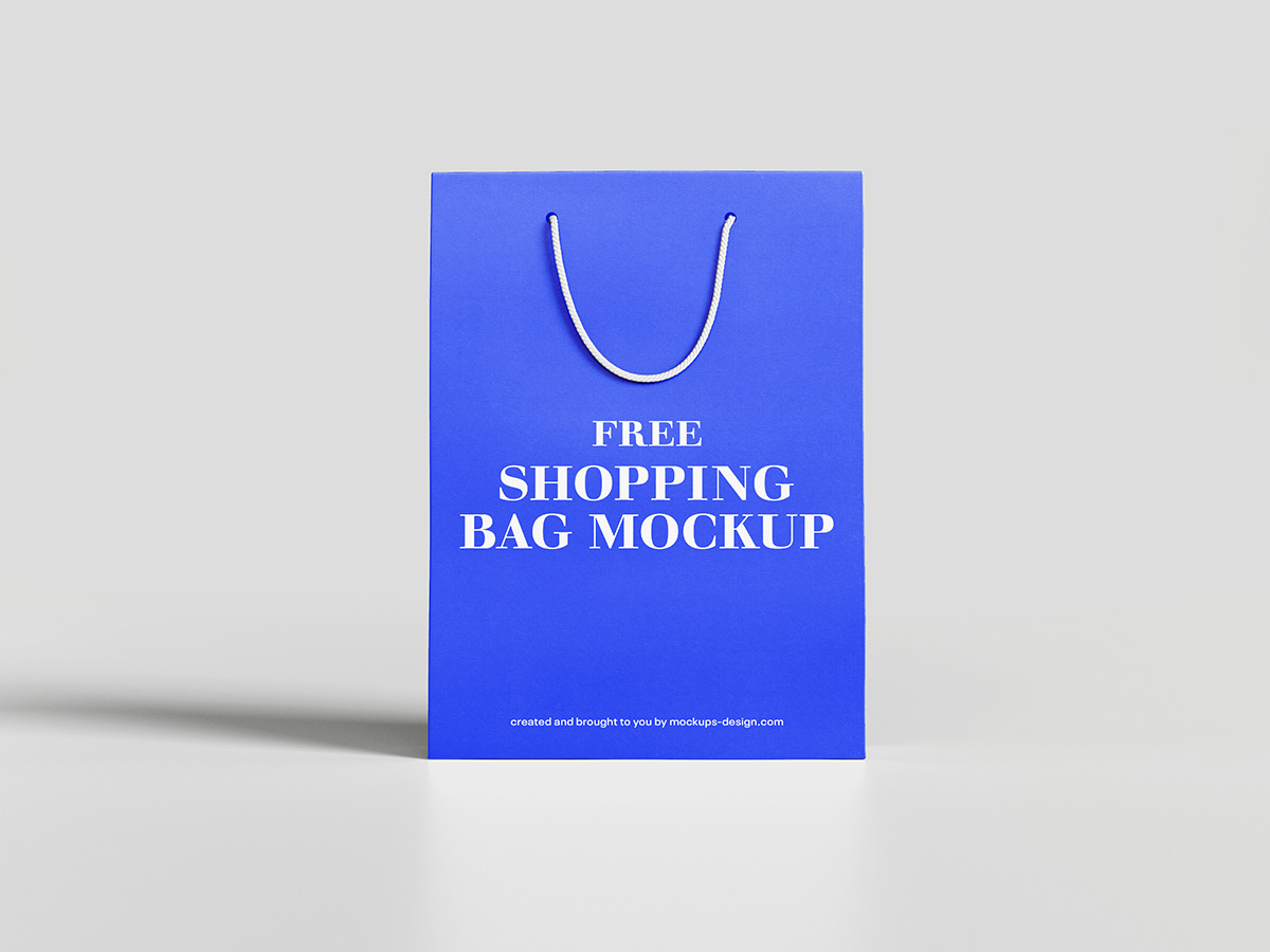 Free shopping bag mockup