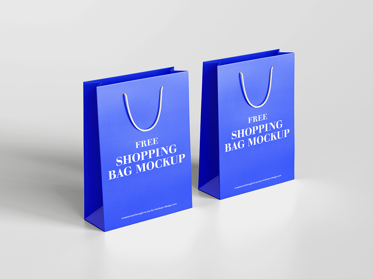 Free shopping bag mockup