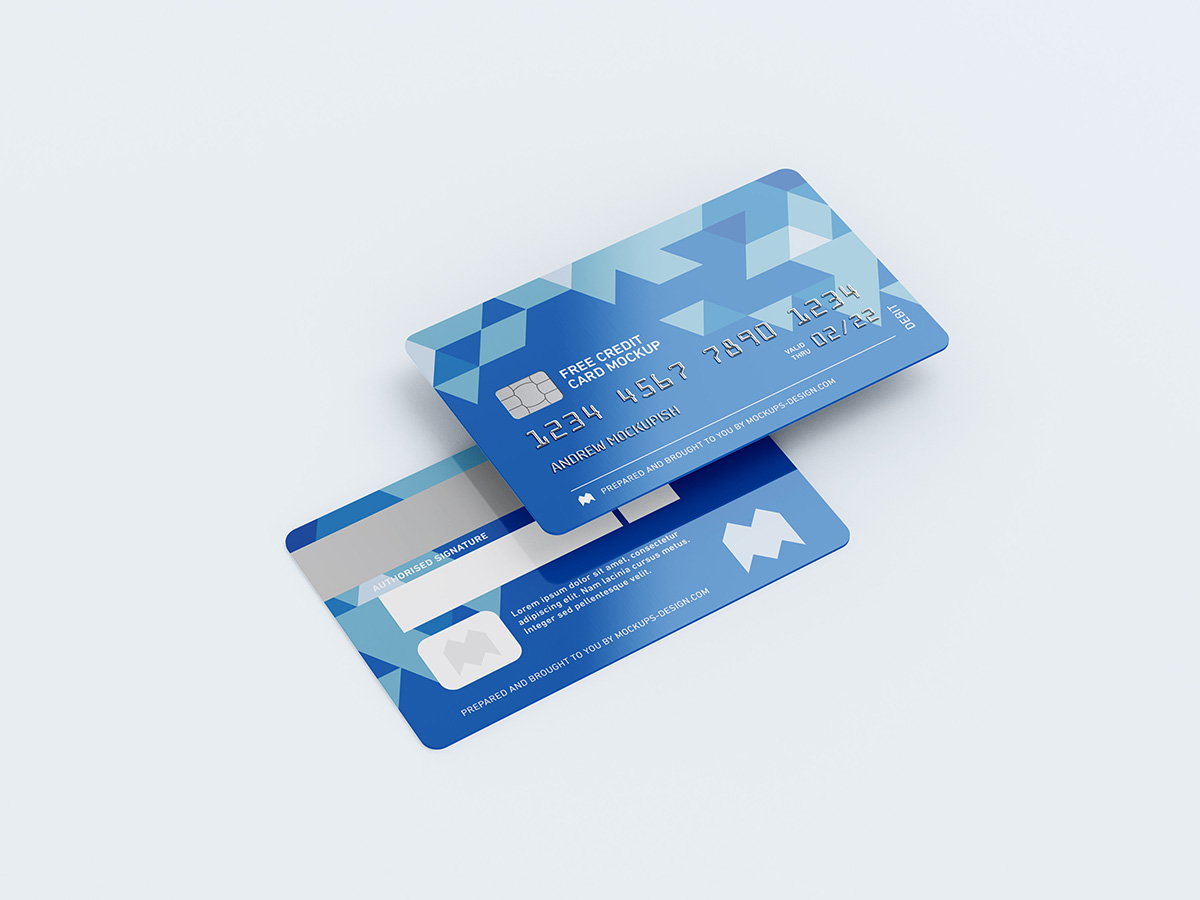 Download Free Credit Card Mockup Mockups Design