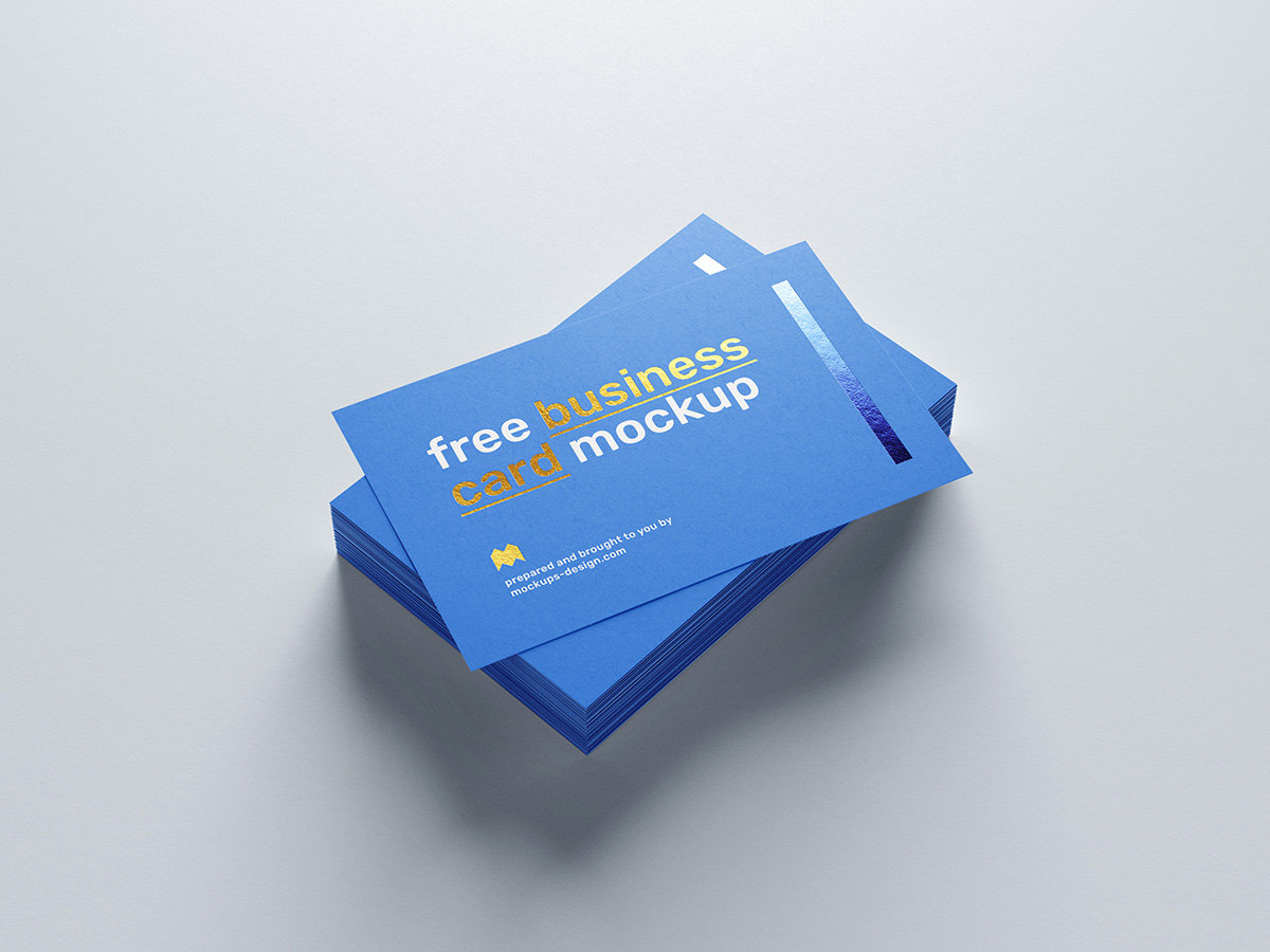 Download Free Foil Business Card Mockup Mockups Design Free Premium Mockups