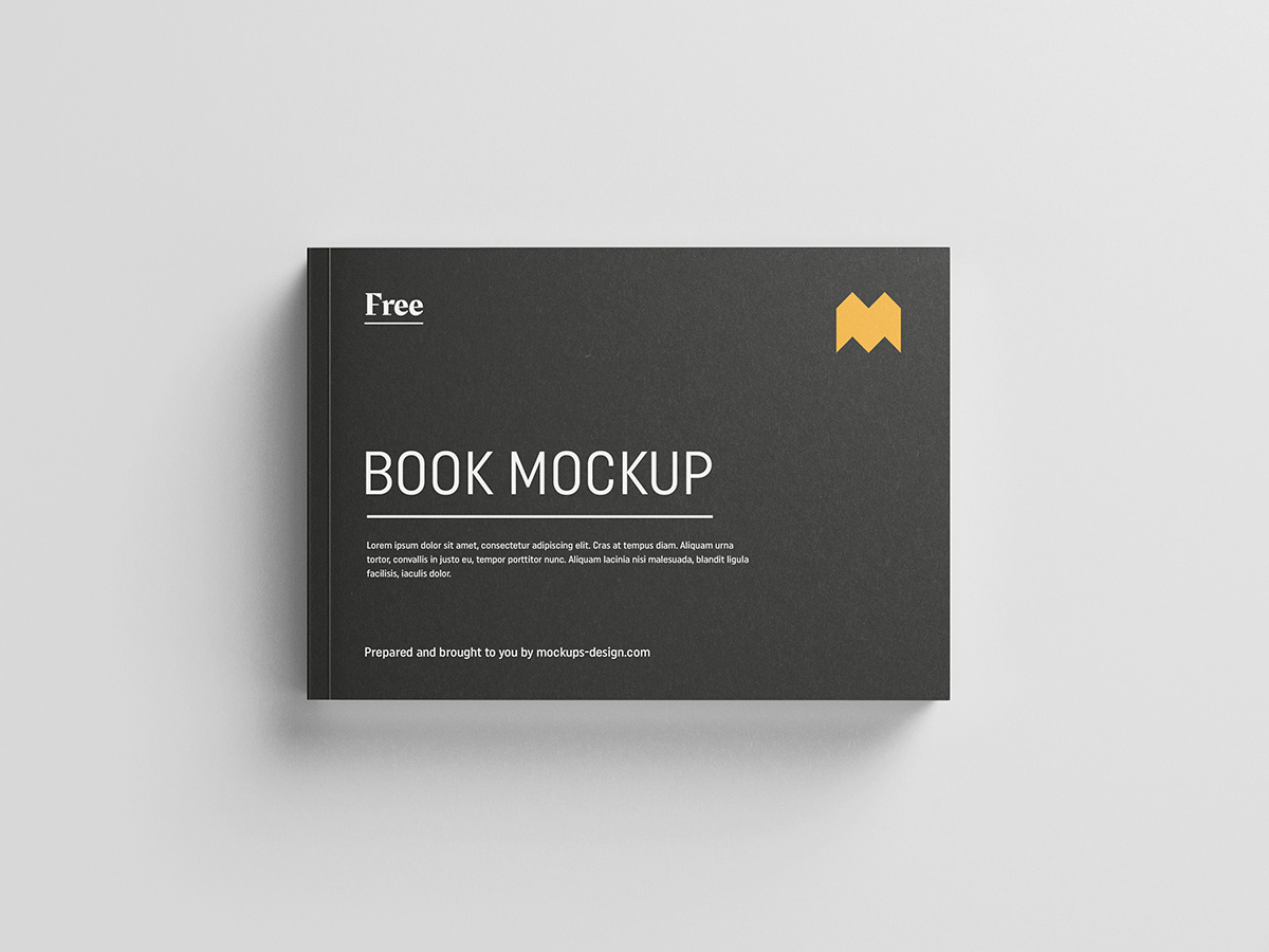 Free landscape book mockup