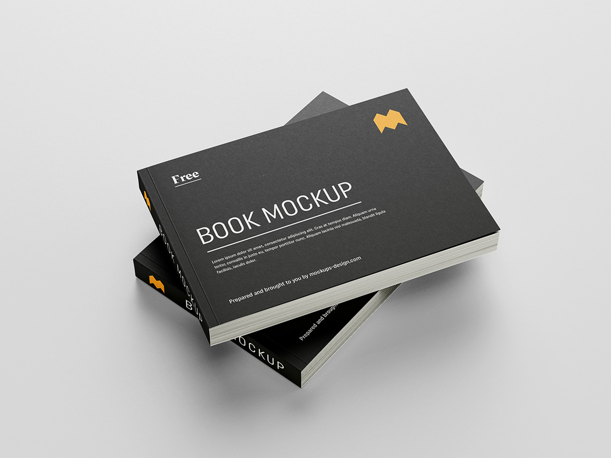 Free landscape book mockup