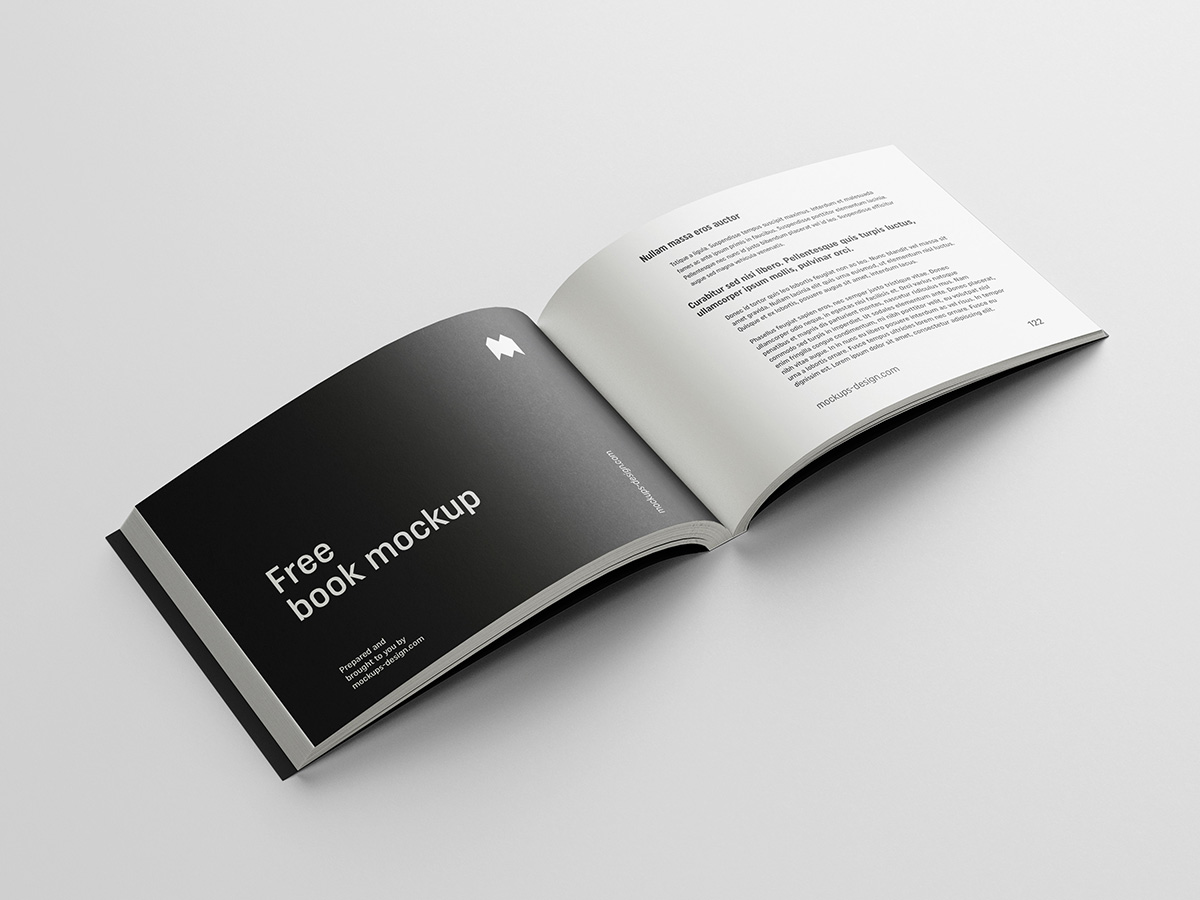 Free landscape book mockup