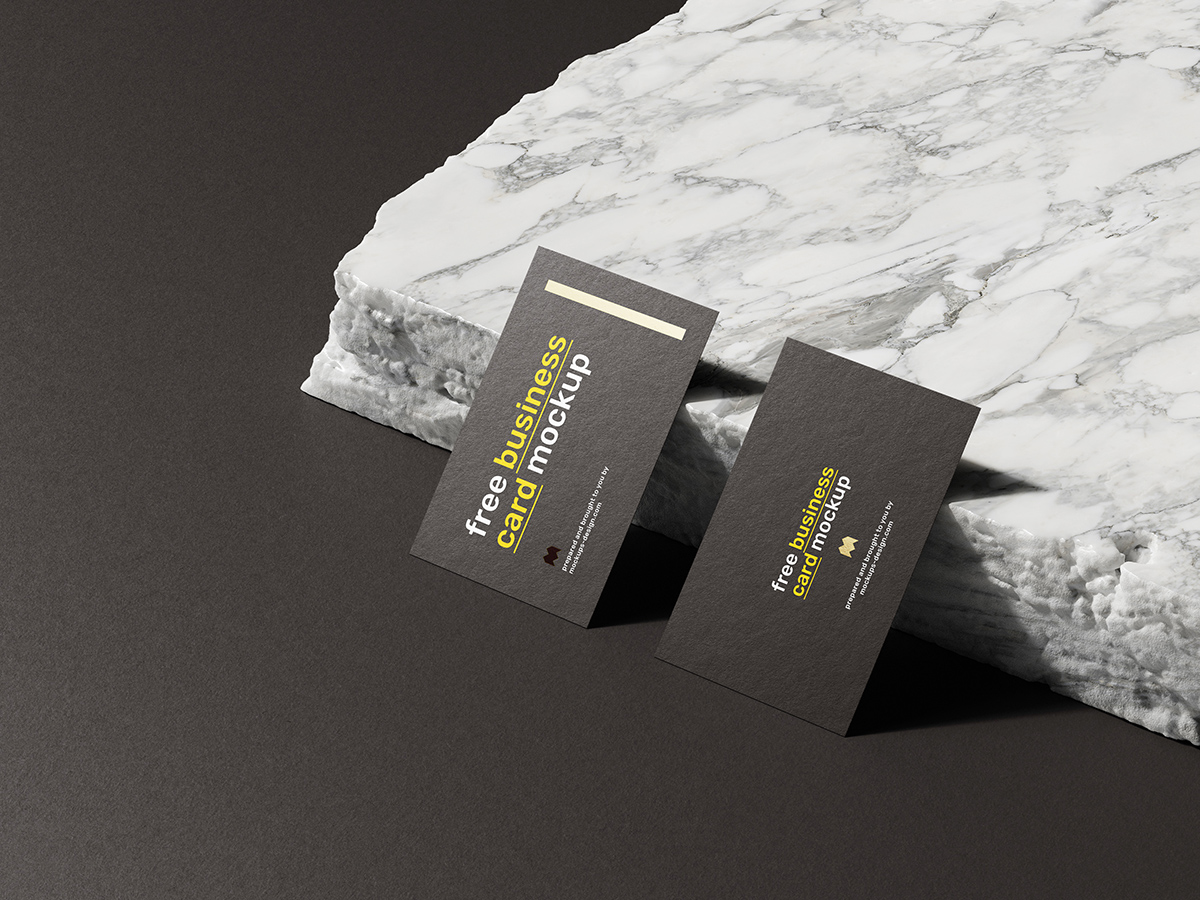 Free business cards mockup