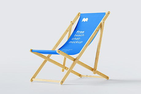 Free beach chair mockup