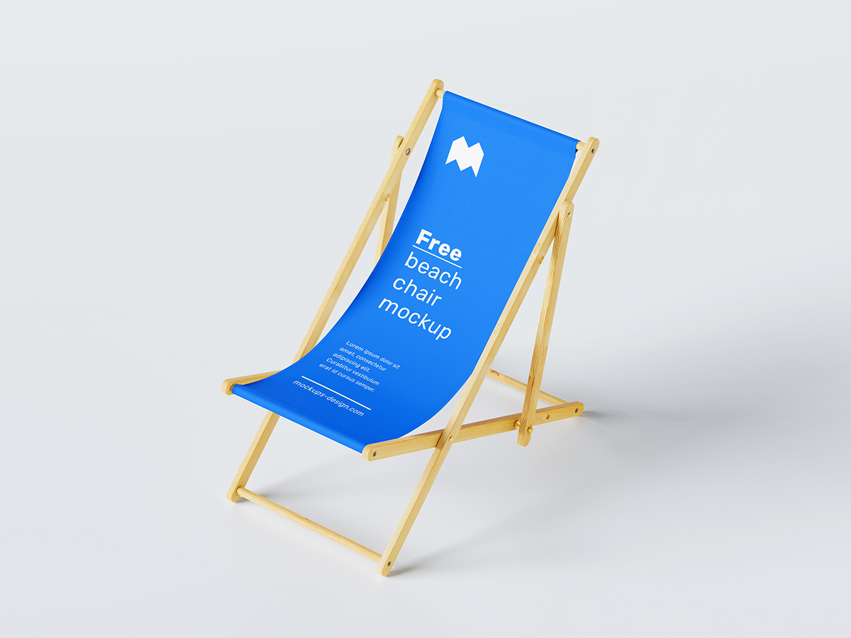 Free beach chair mockup