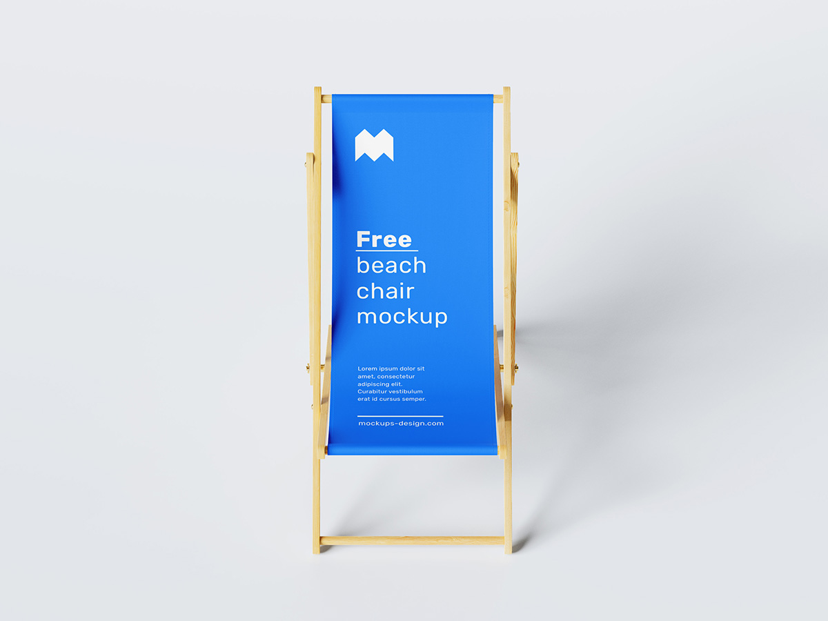 Free beach chair mockup