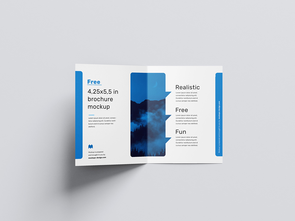 Download Free bifold brochure mockup / 4.25x5.5 in - Mockups Design ...