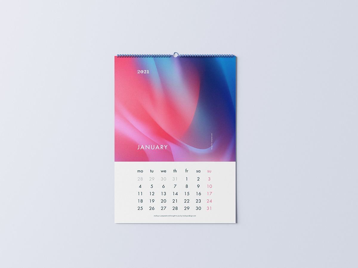 Free A3 wall calendar mockup Mockups Design