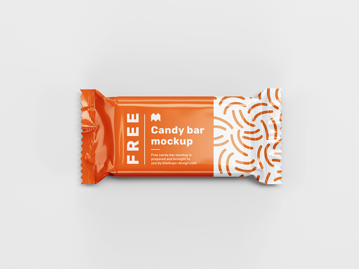 Download free candy bar mockup
