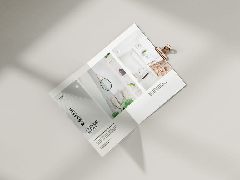 Free folded 8.5 x 11 in brochure mockup - Mockups Design ...