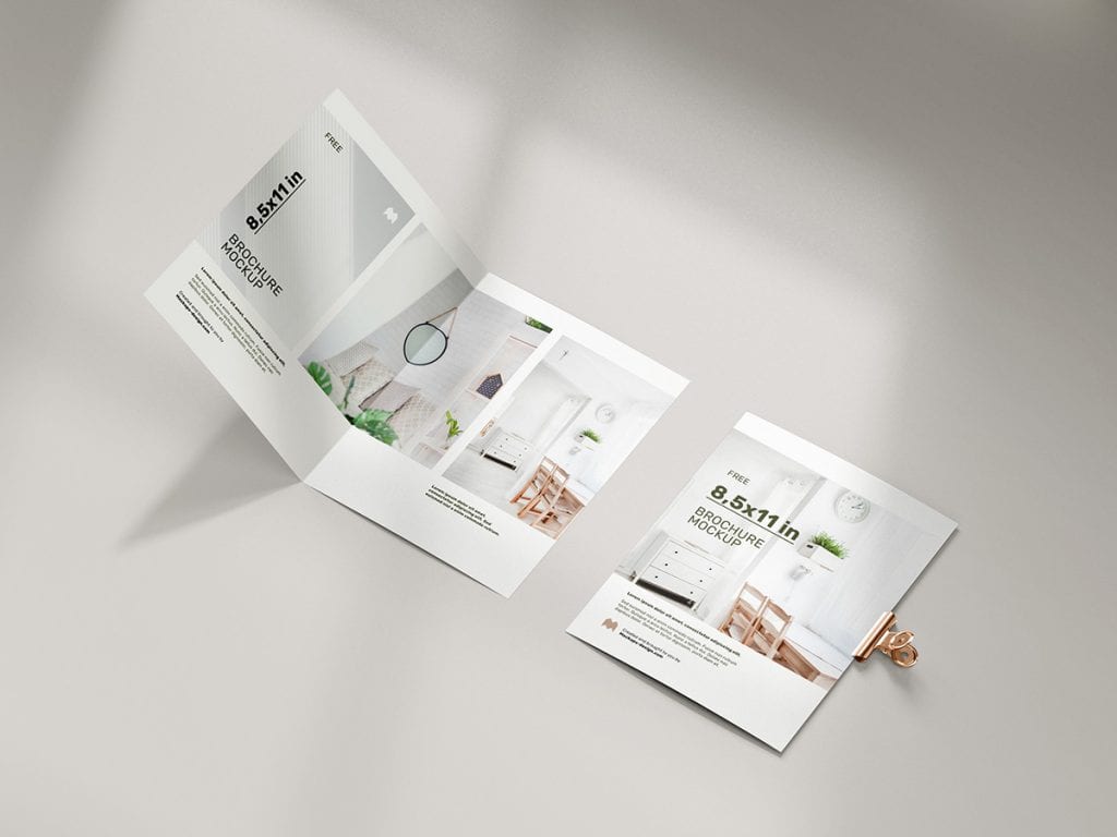 Download Free folded 8.5 x 11 in brochure mockup - Mockups Design ...