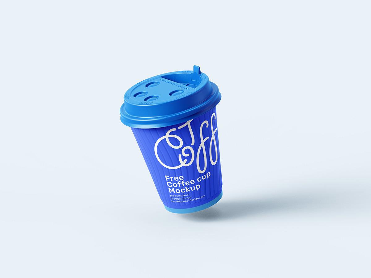 Free paper coffee cup mockup