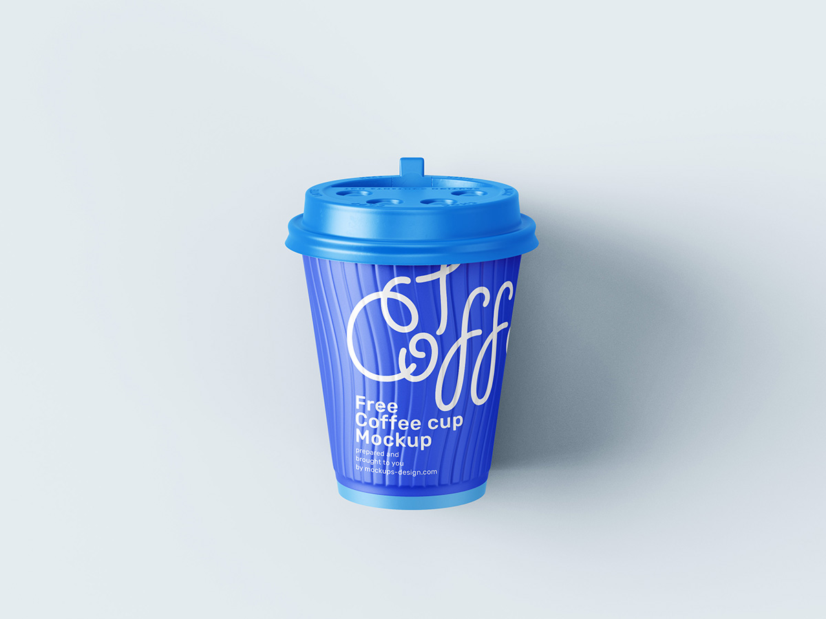 Free paper coffee cup mockup