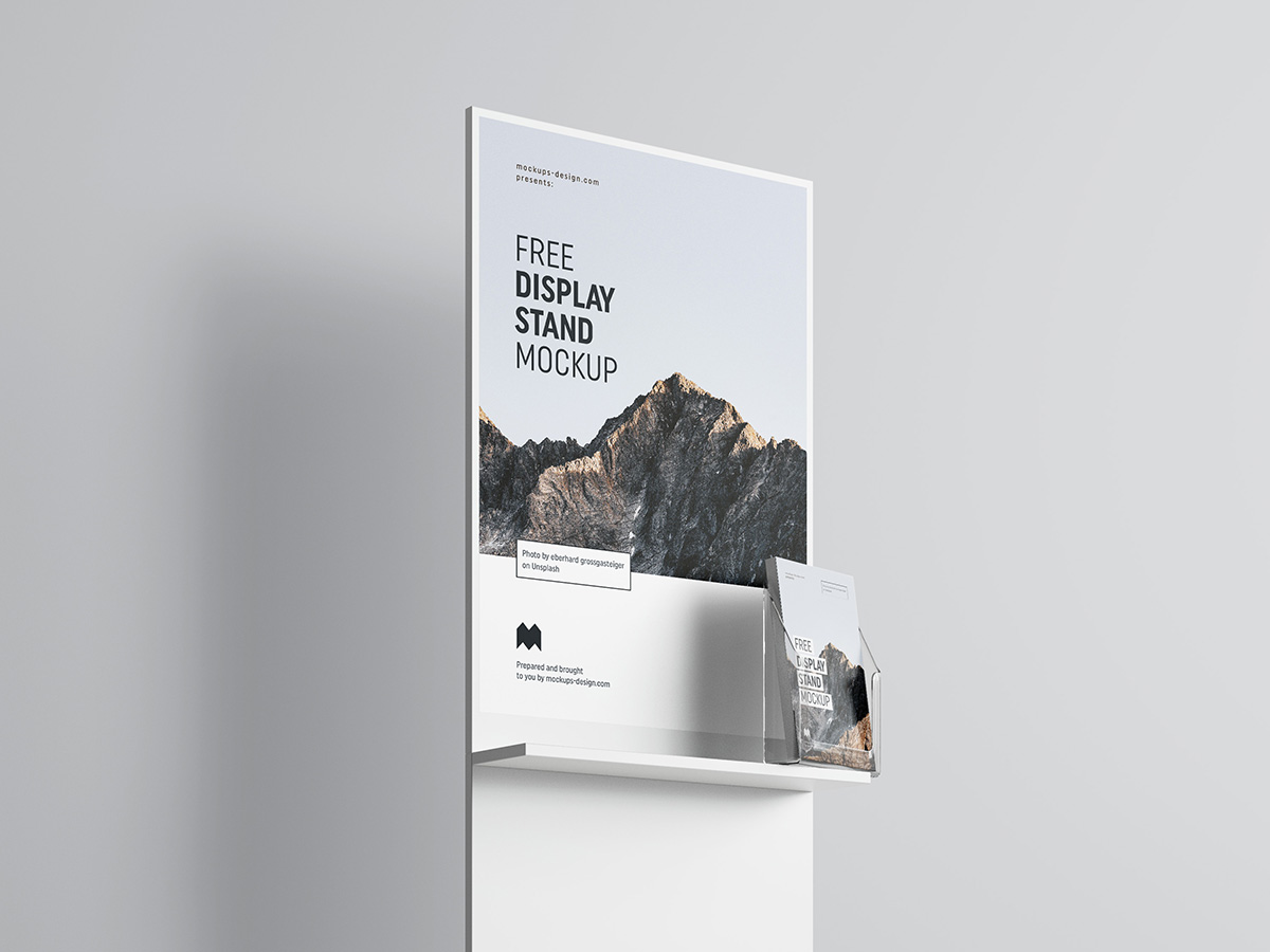 Free poster display mockup