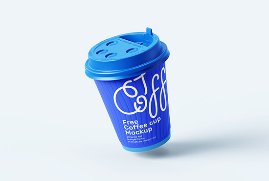 Free paper coffee cup mockup
