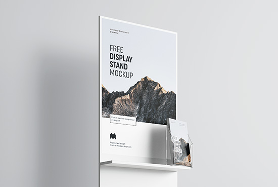 Free poster display mockup