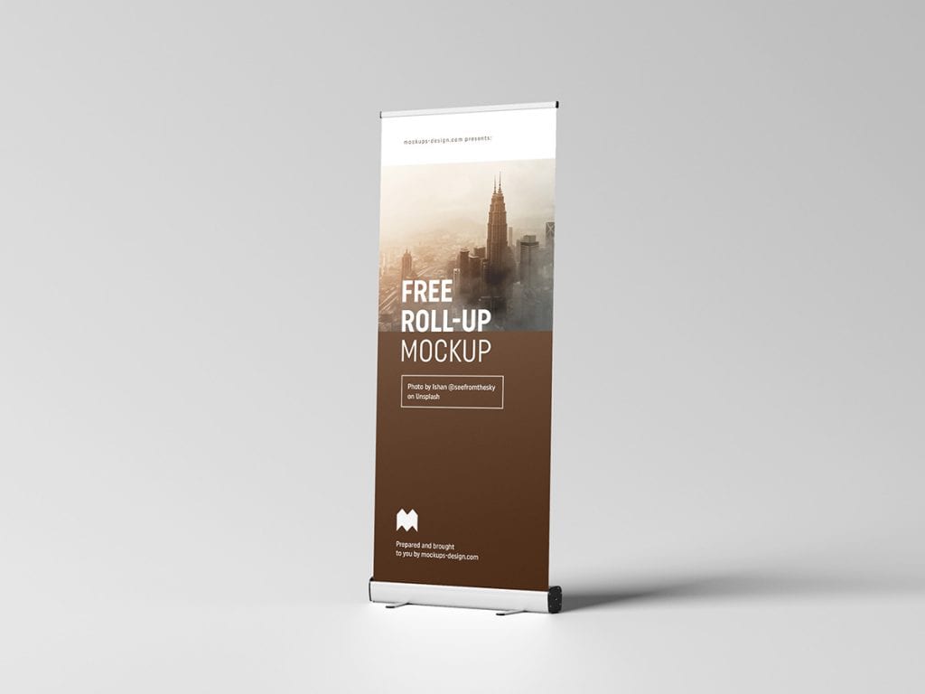 Download Free roll-up mockup / 85x200 cm - Mockups Design | Free Premium Mockups