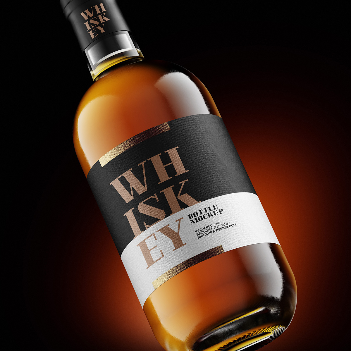 Free whisky bottle mockup Mockups Design