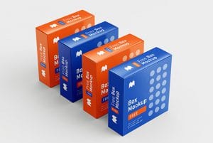 Free box mockup / 80x80x80 mm - Mockups Design