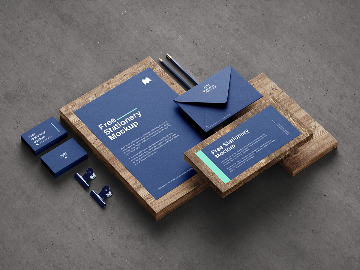 Free stationery mockup - Mockups Design