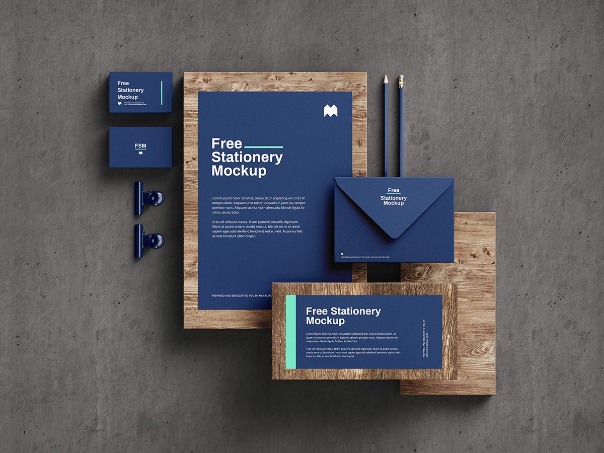 Free stationery mockup