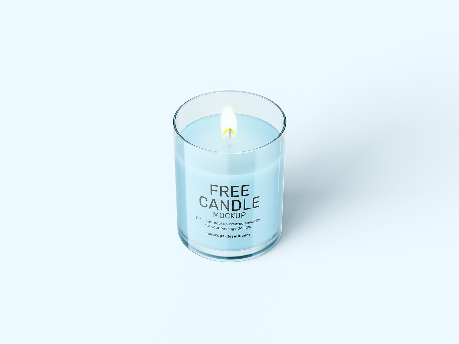 Free candle mockup