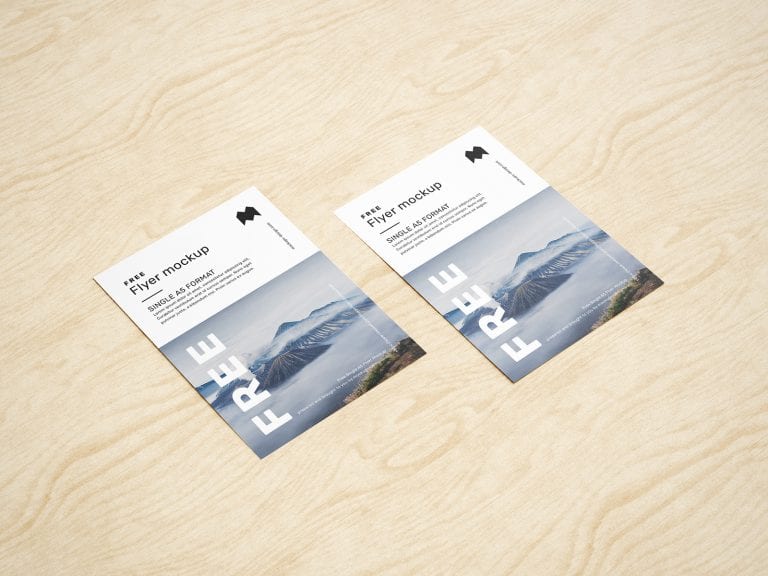 Free A5 flyer mockup - Mockups Design