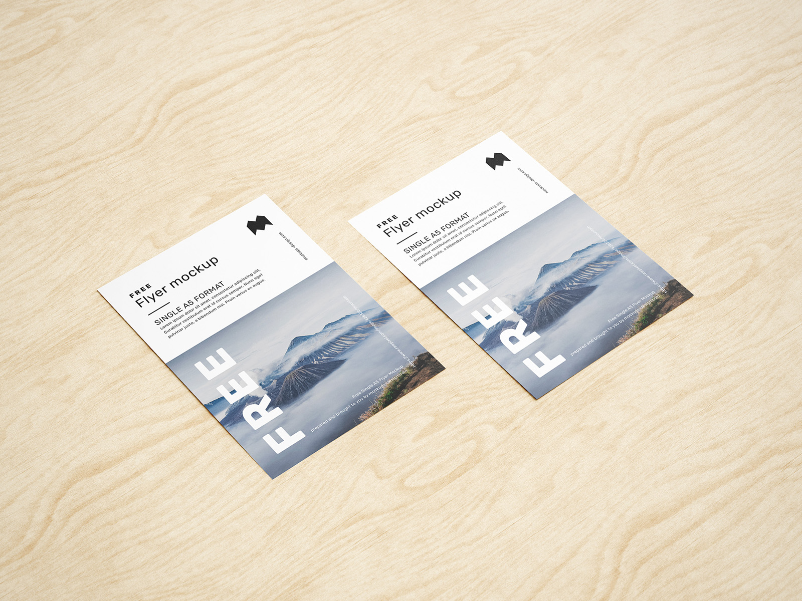 Free A5 flyer mockup