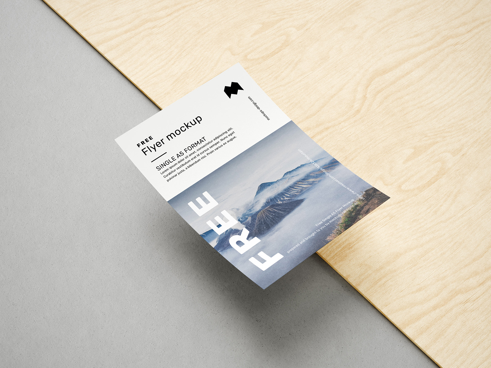 Free A5 flyer mockup