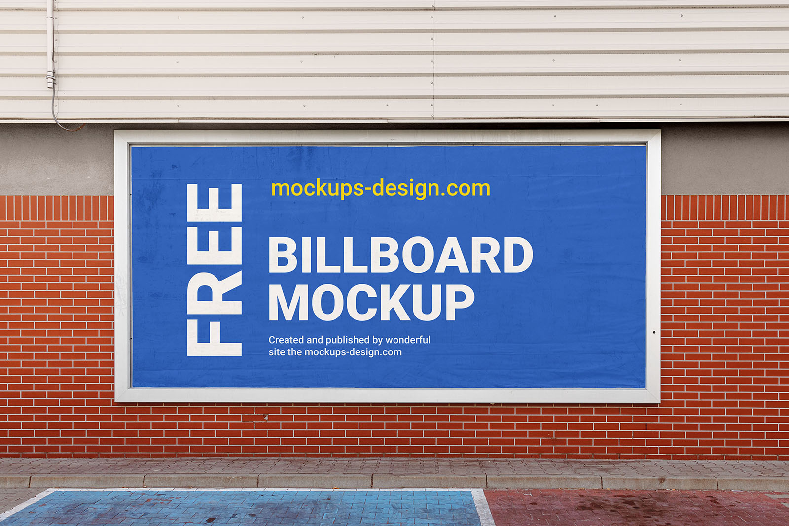 Single billboard mockup