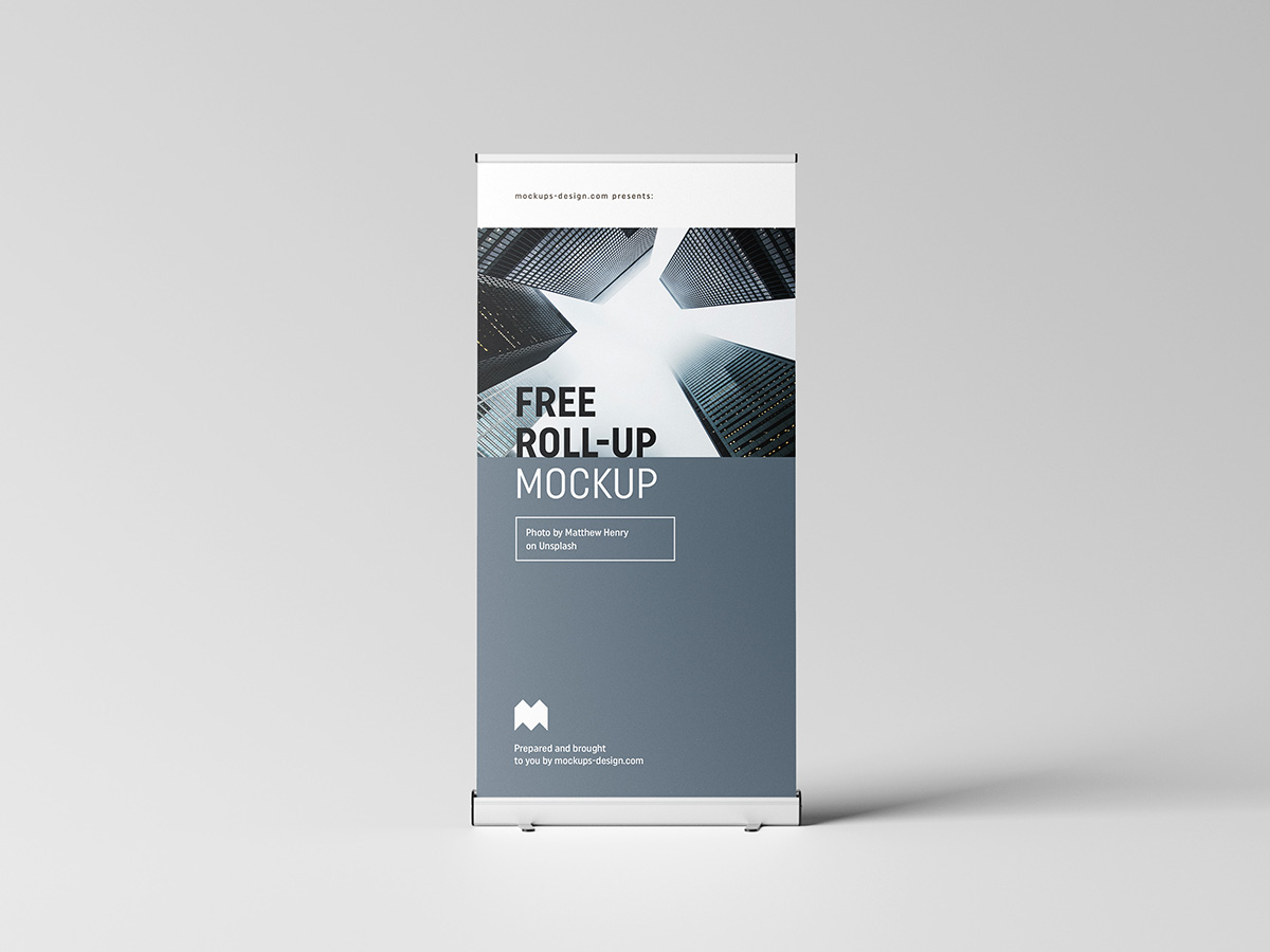 Free roll-up mockup / 100x200 cm