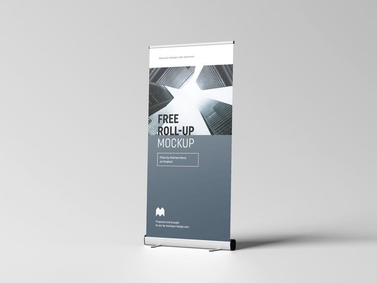 Free roll-up mockup / 100x200 cm - Mockups Design