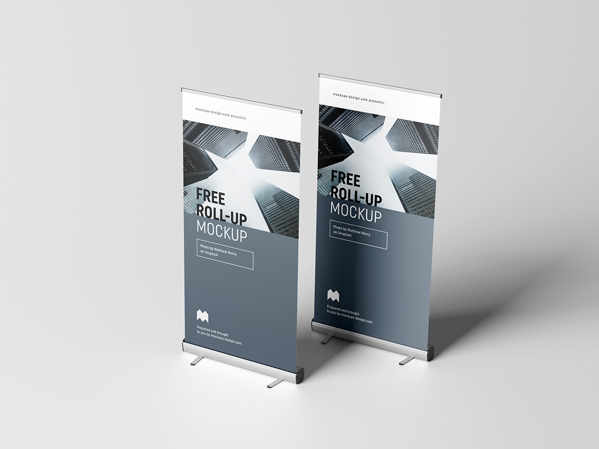 Download Free roll-up mockup / 100x200 cm - Mockups Design | Free ...