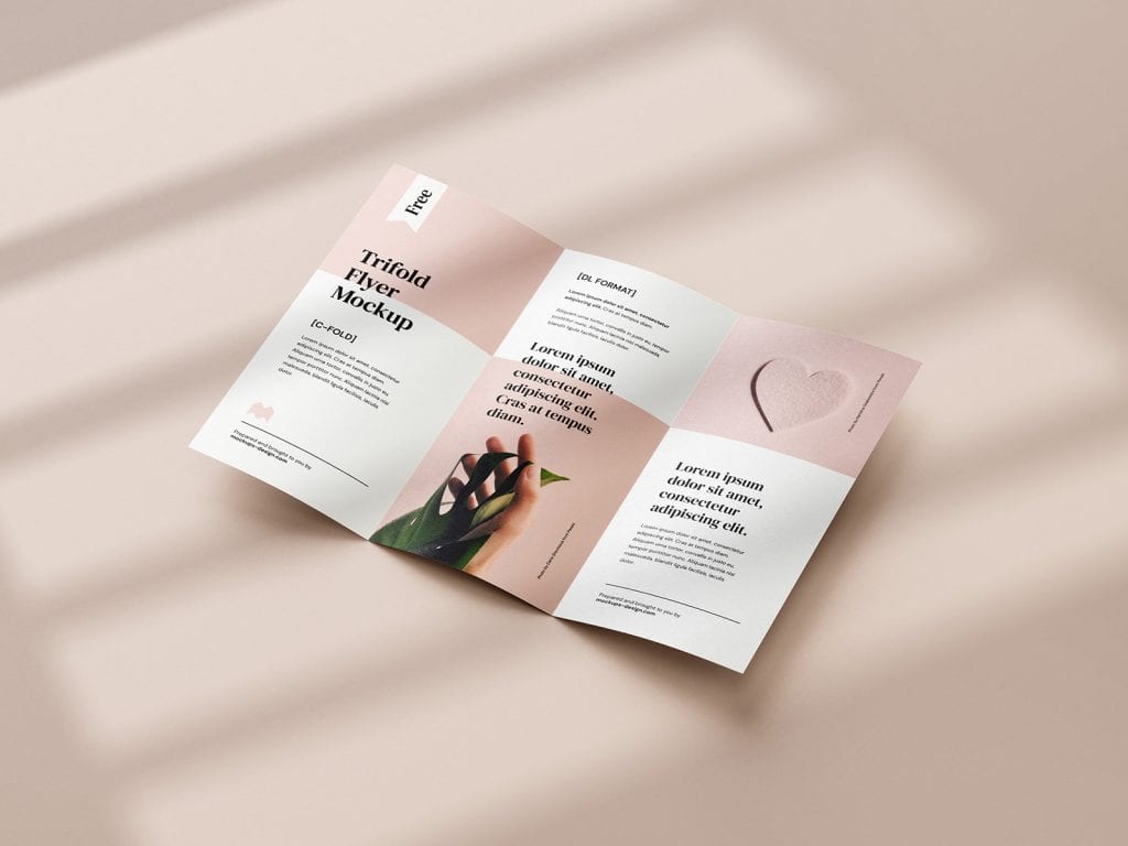Free tri-fold DL flyer mockup - Mockups Design | Free Premium Mockups Free tri-fold DL flyer mockup - Mockups Design | Free Premium Mockups