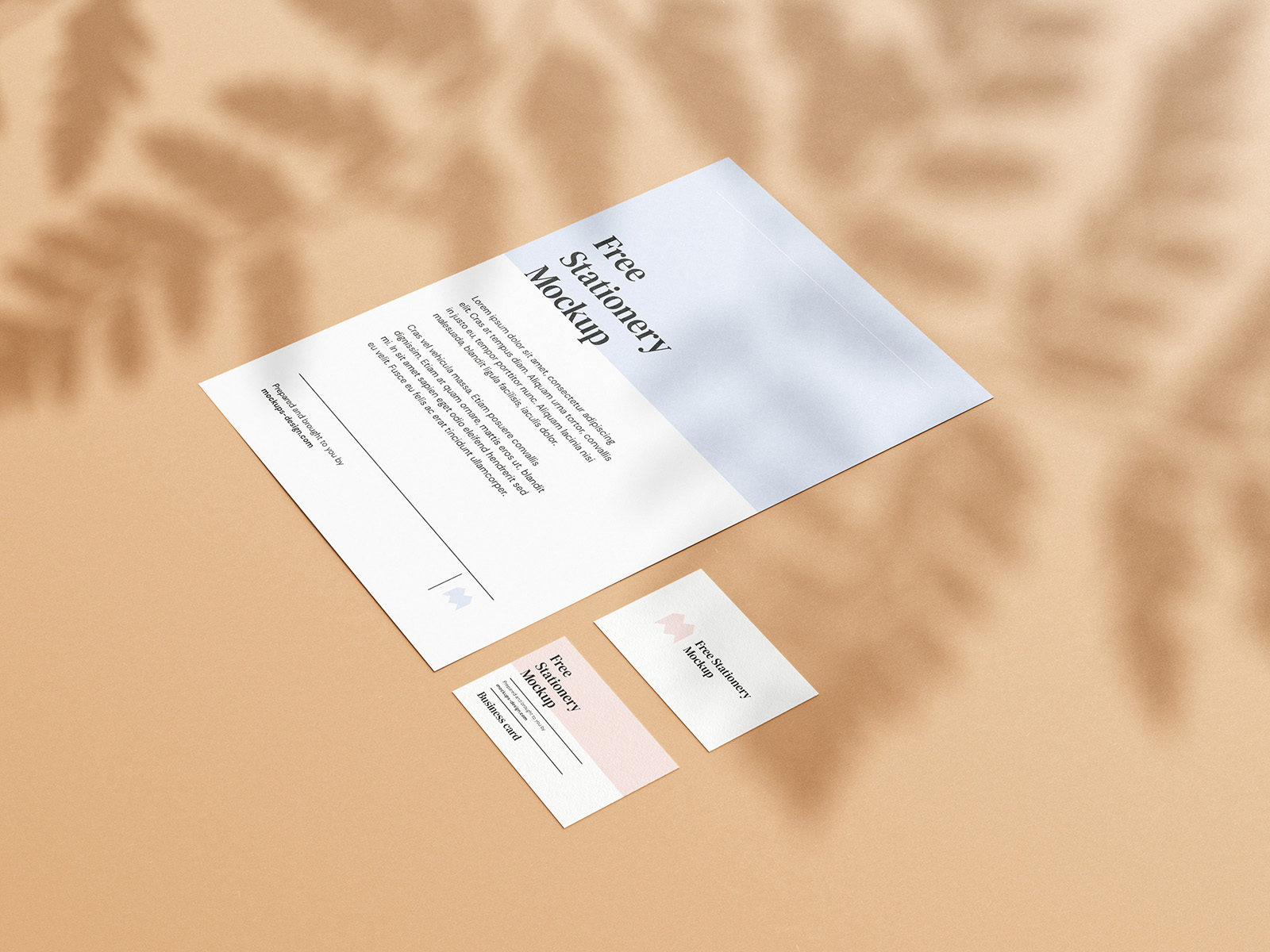 Free simple stationery mockup