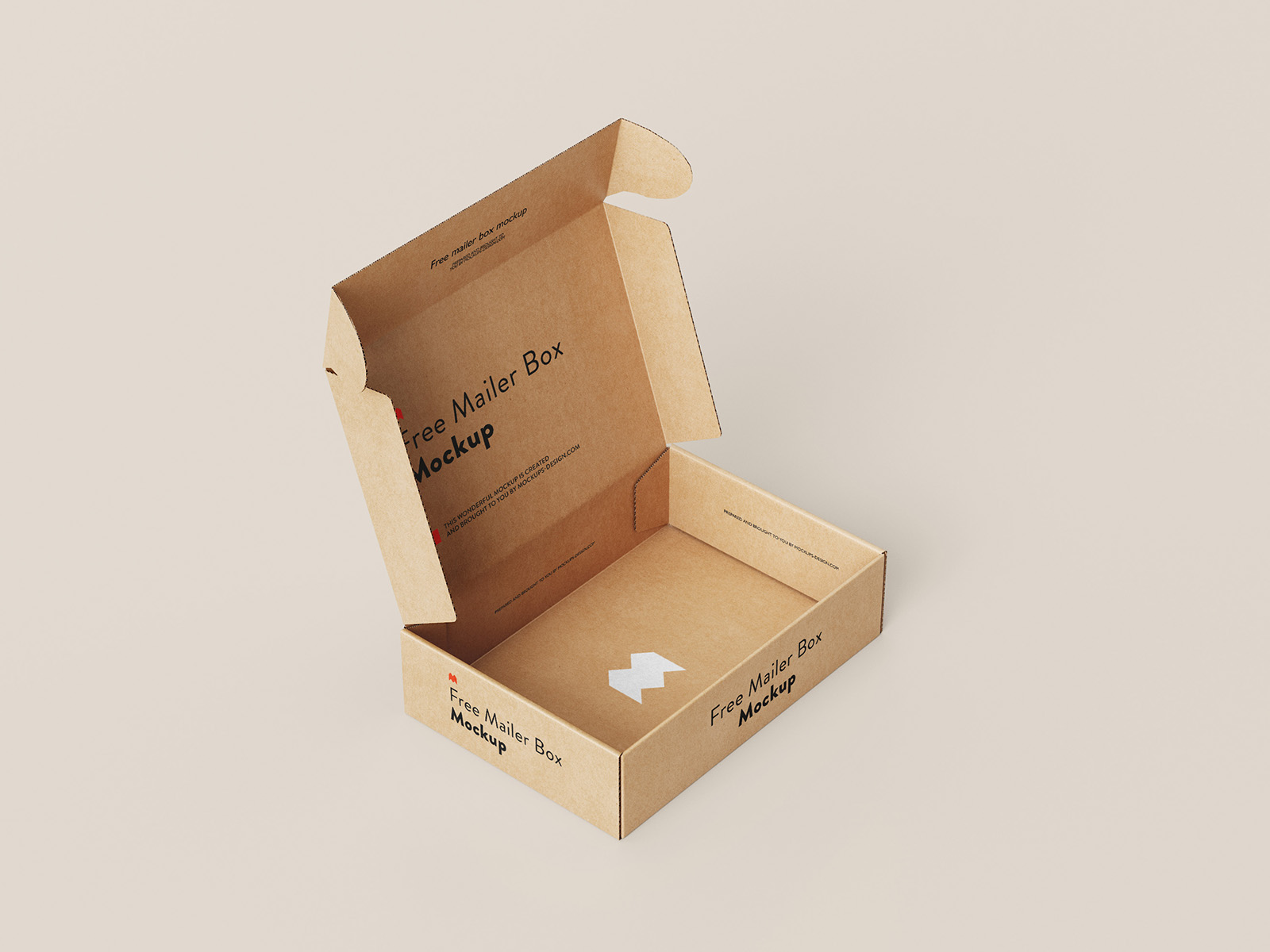 Free Kraft Paper Take Out Packaging Box Mockup - Free Package Mockups