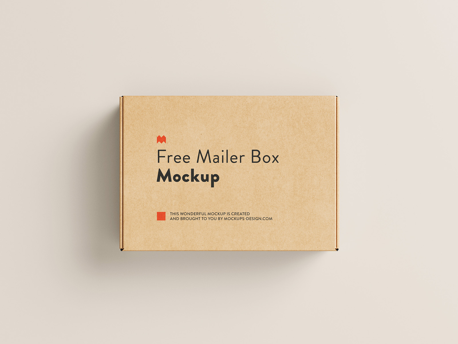 Free mailer box mockup