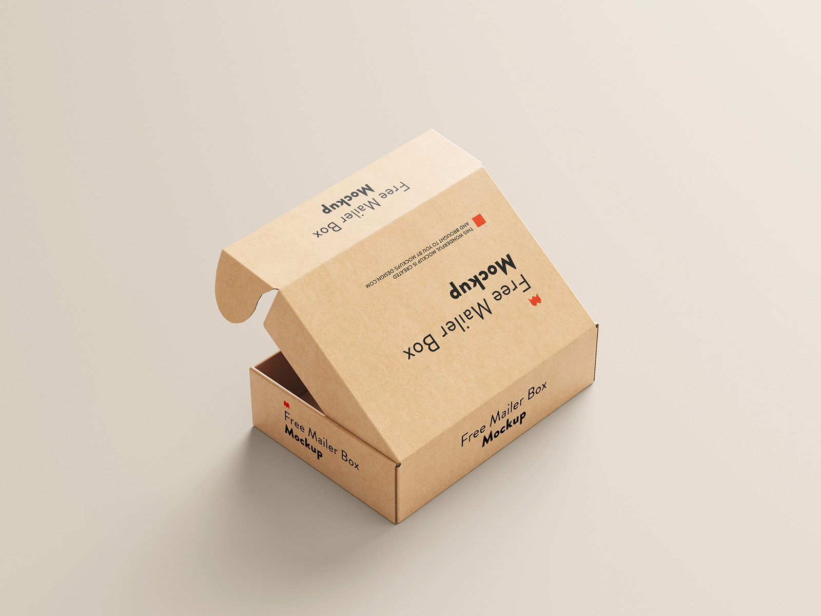 Free Carton Packaging Box Mockup (PSD)