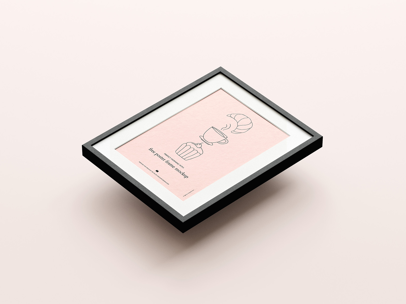 Free poster frame mockup