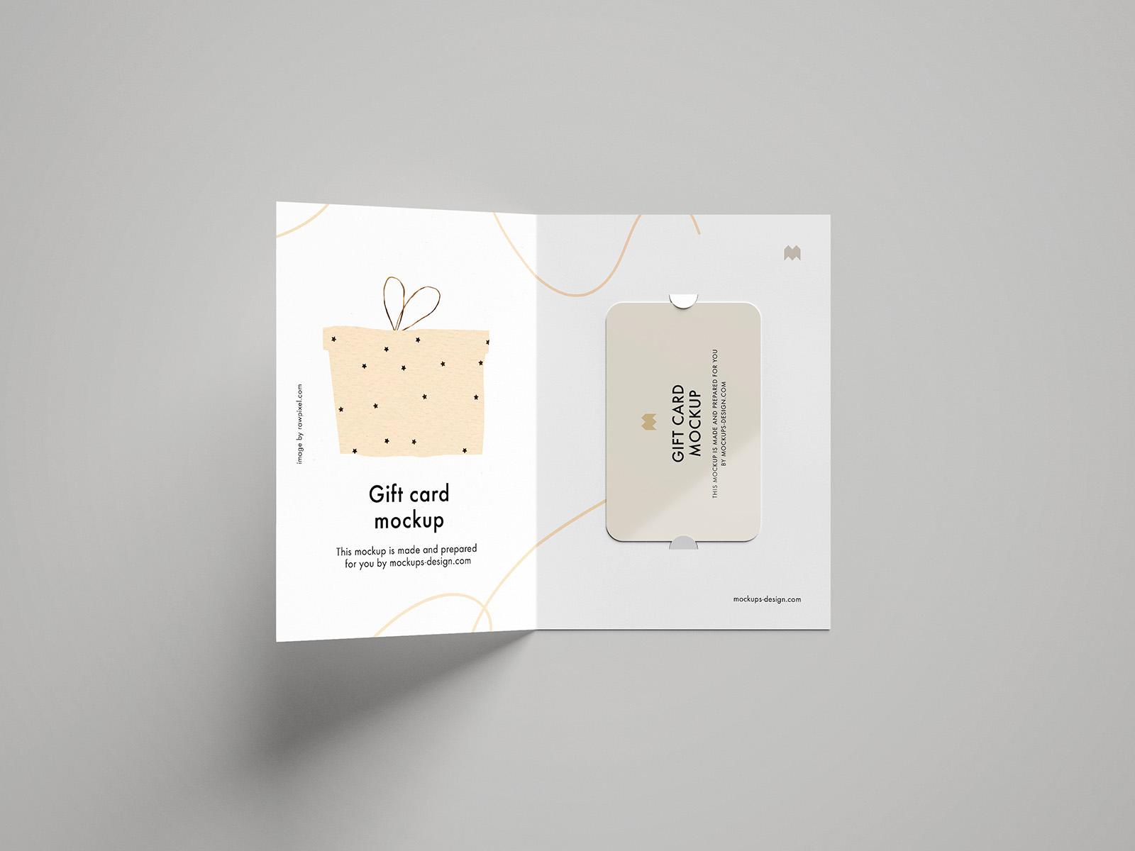 Free gift card mockup