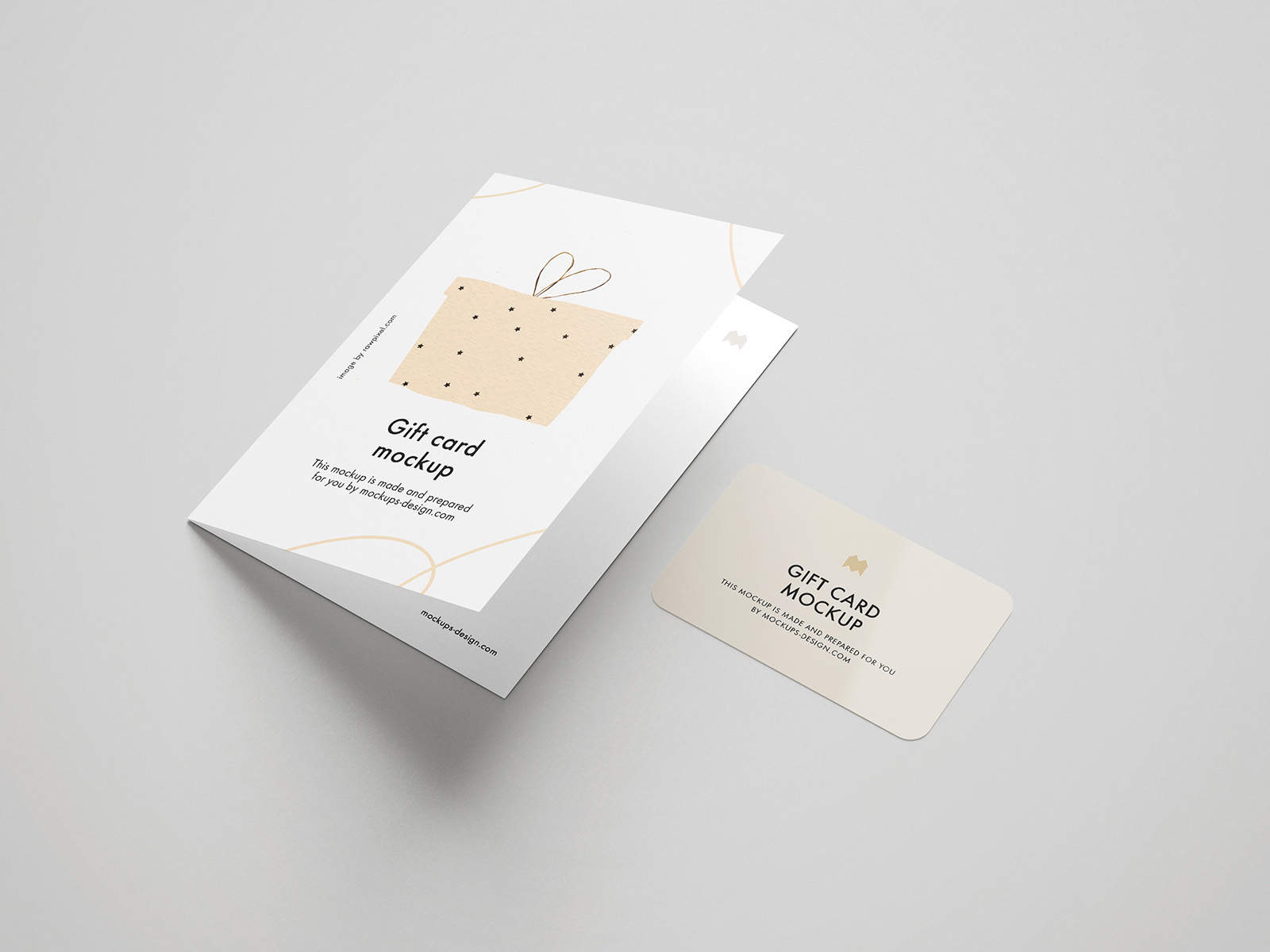 Free gift card mockup